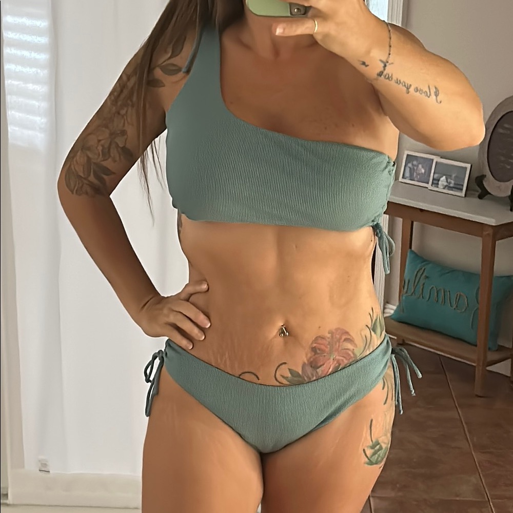 SHEIN Blue Bikini Set Swimwear